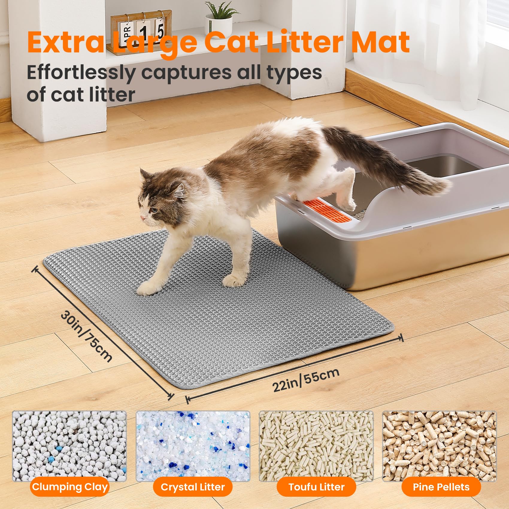 Petinstinct double-layer honeycomb structure top view traps litter for easy cleanup