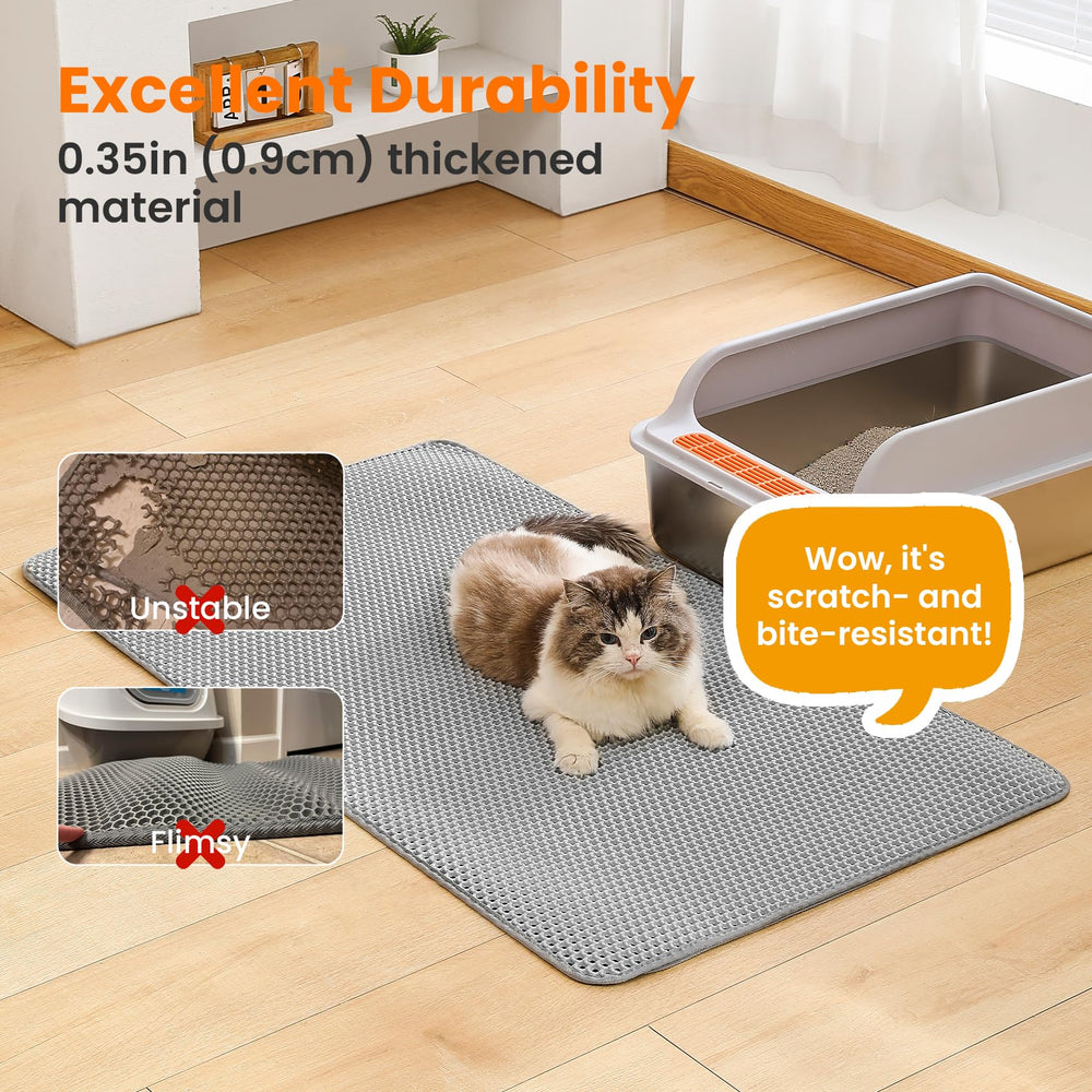 Petinstinct Jumbo Litter Mat 0.35 inch EVA material shows durability