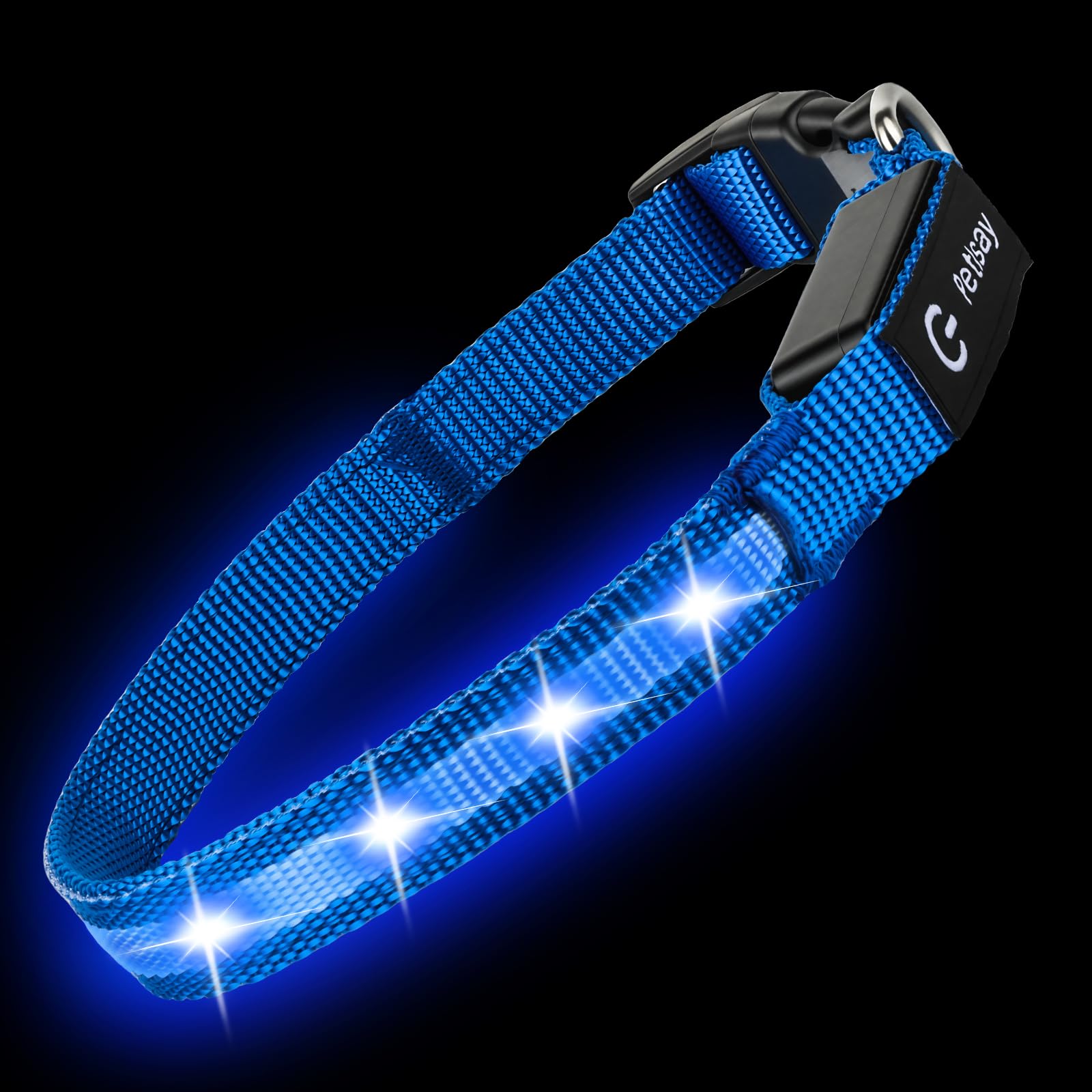 PetIsay collar LED ajustable cómodo para ajuste perfecto