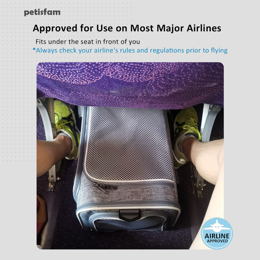 petisfam carrying handles and adjustable shoulder strap for comfortable transport