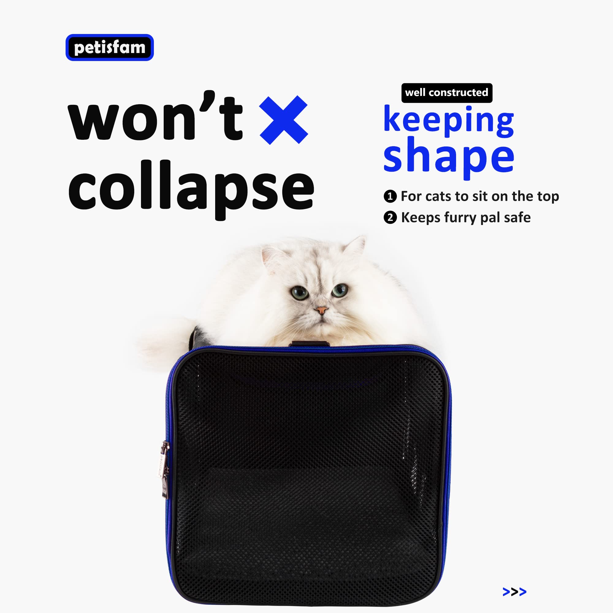 petisfam Easy Load Soft Pet Carrier collapsible-storage shot demonstrates space-saving feature