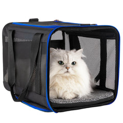petisfam Easy Load Soft Pet Carrier front-view shows roomy interior for larger cats