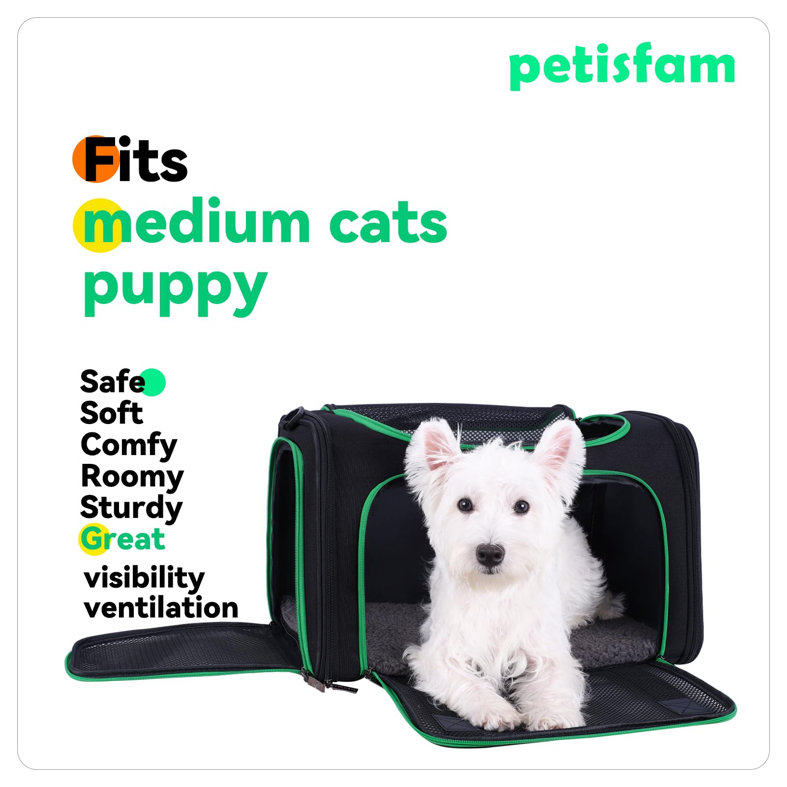 petisfam Quick-in Carrier end pocket stores treats or toys