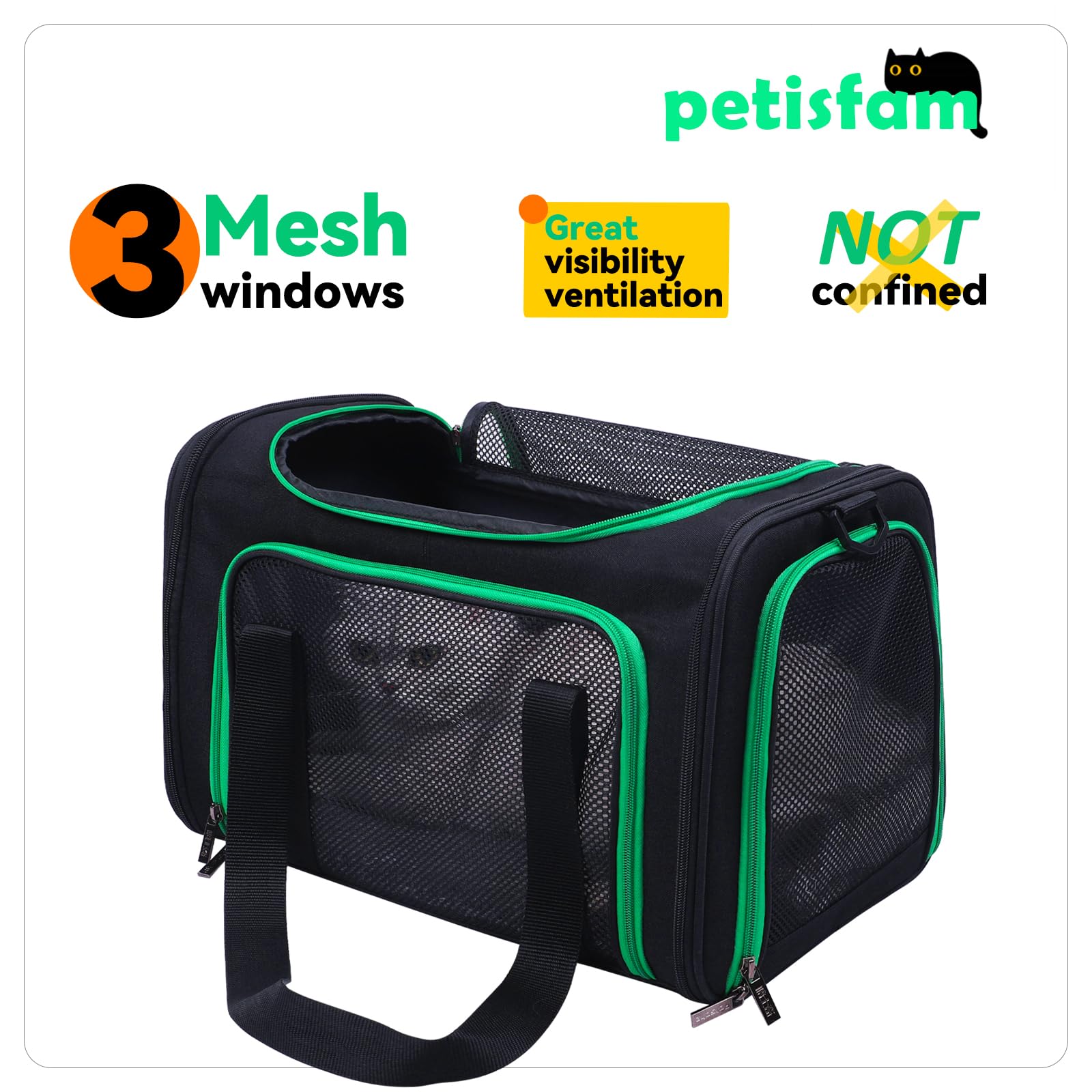 petisfam Quick-in Carrier multiple doors for easy access from any side
