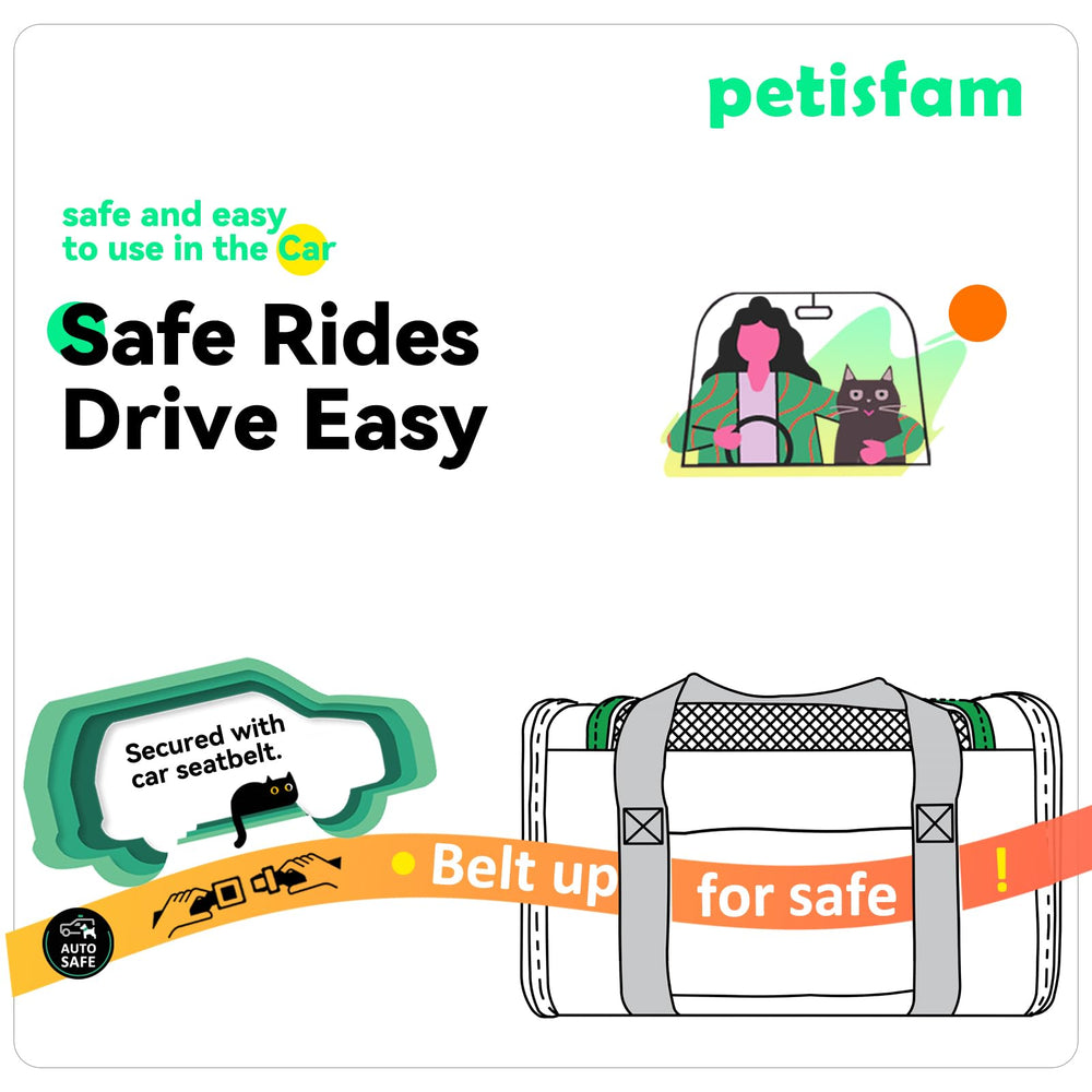 petisfam Quick-in Carrier supports calm vet checks via top opening