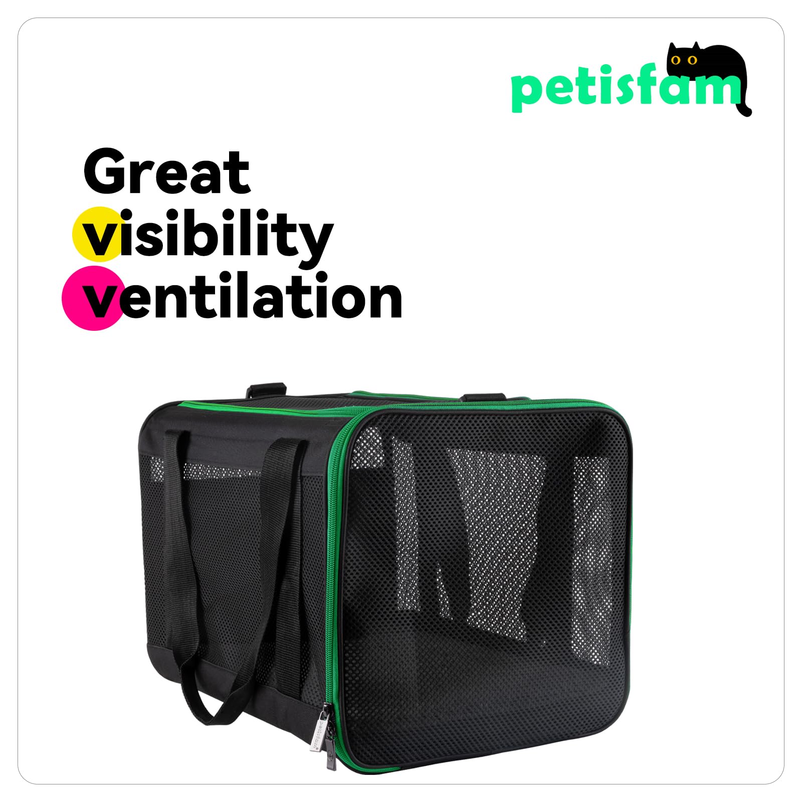 petisfam Quick-in Cat Carrier removable washable bed for comfort and cleaning