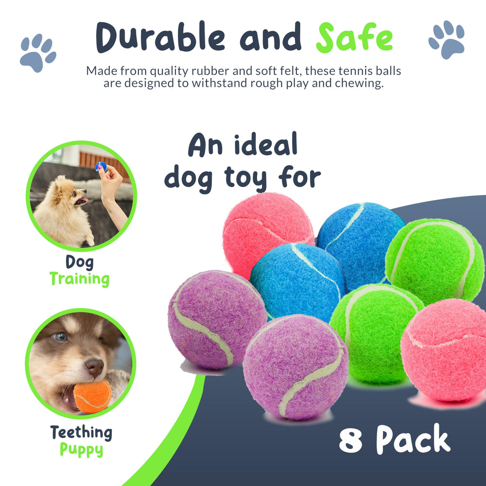 Petite Paws mini tennis ball purple, high visibility for quick finding outdoors