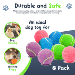 Petite Paws mini tennis ball purple, high visibility for quick finding outdoors
