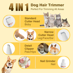 Petium dog grooming kit trimmer in use — gentle full-body trimming for small pets.