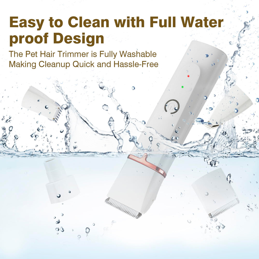 Petium IPX4 waterproof clippers — easy cleaning after grooming.