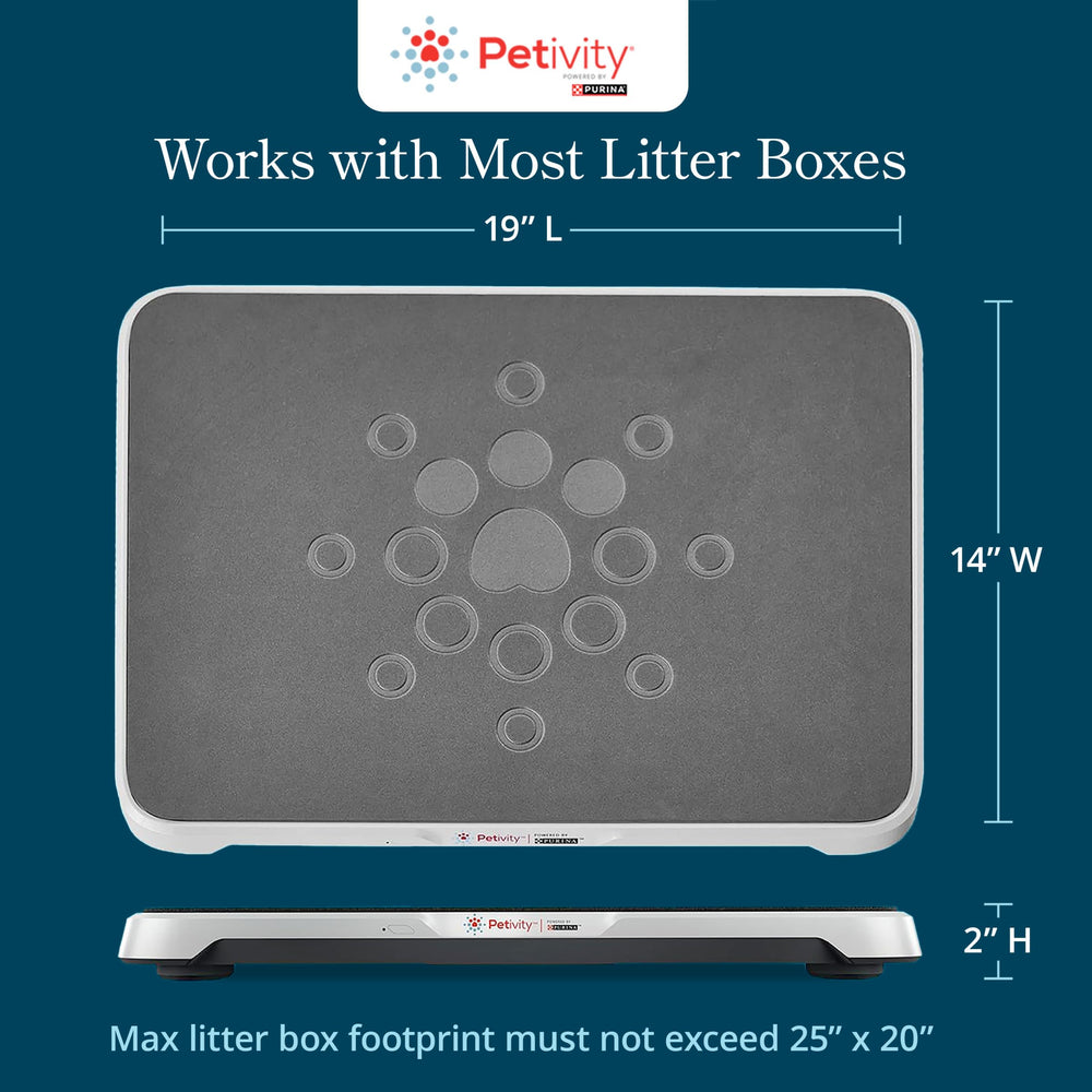 Petivity Smart Litter Box Monitor litter activity graph shows habits.