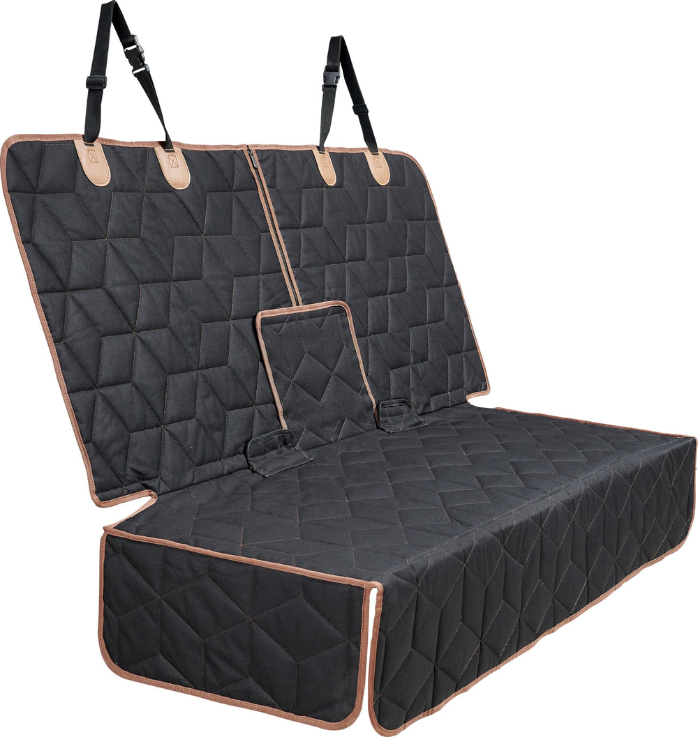Petiza dog car seat cover back seat assembly shows full coverage and secure fit for any car