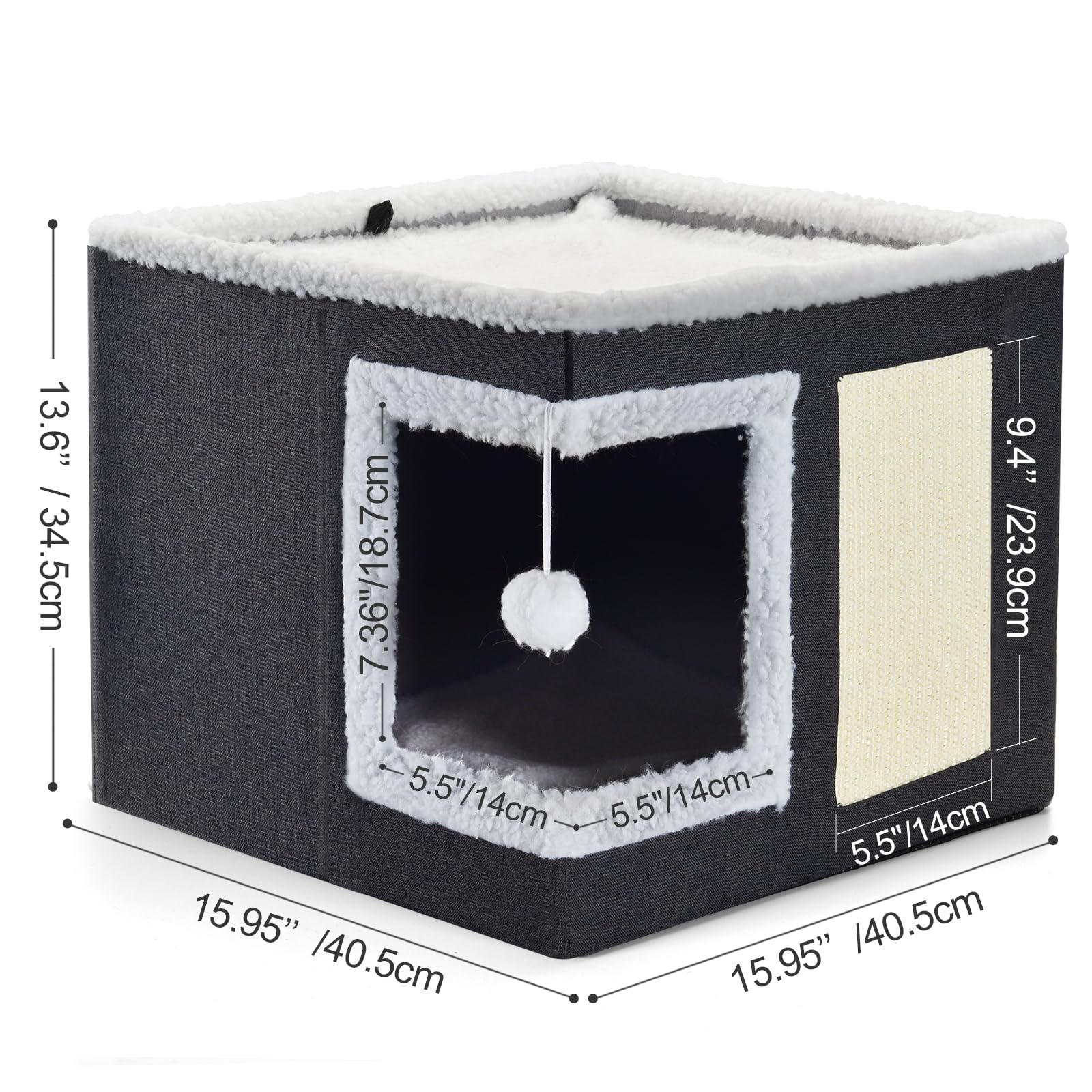 Petizer cat bed foldable design for easy storage and transport.