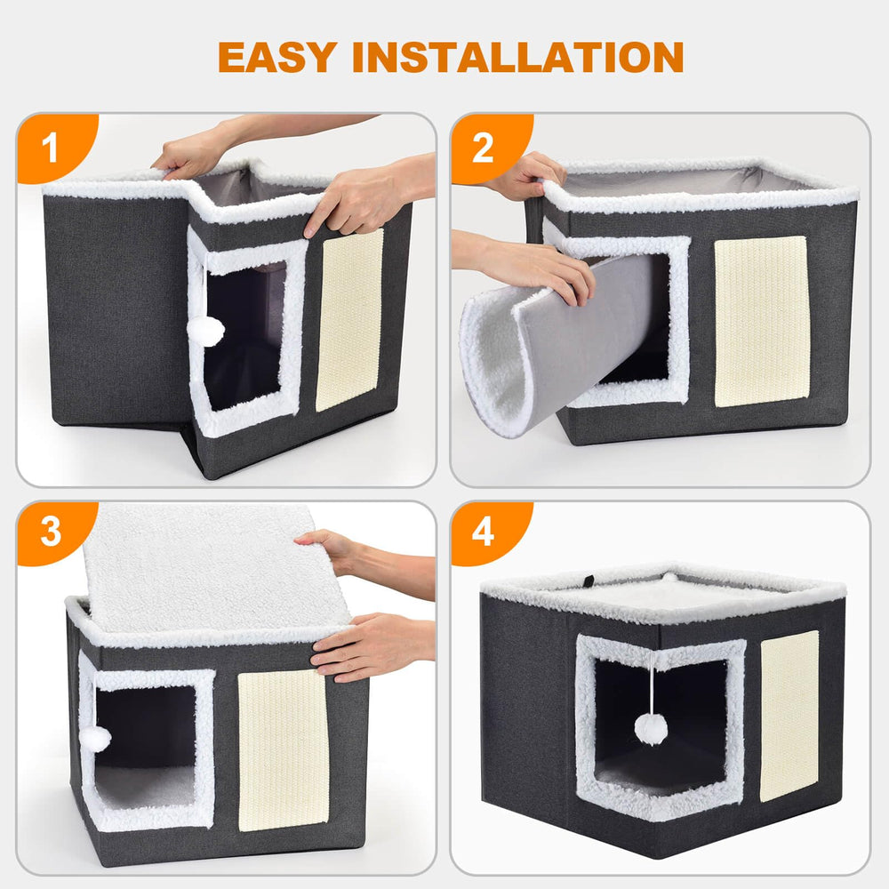Petizer cat bed suited for multi-pet homes and kittens.