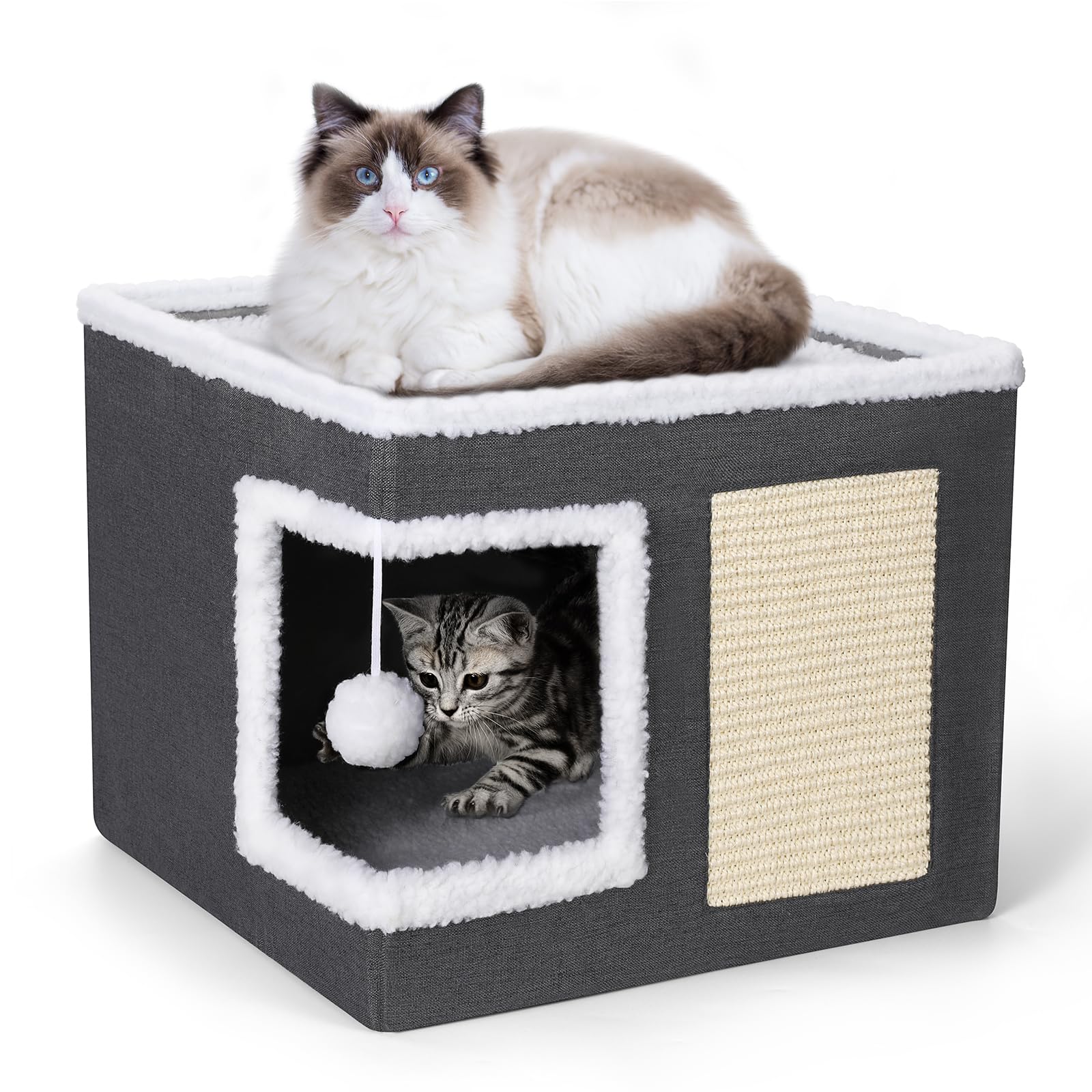 Petizer cat bed private hideaway entrance for a secure, cozy retreat.
