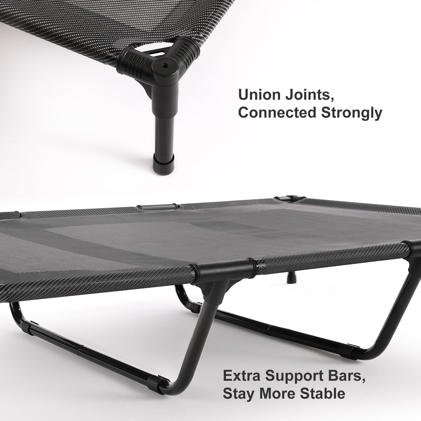 Petizer Teslin fabric bed shows breathable airflow for comfortable outdoor lounging