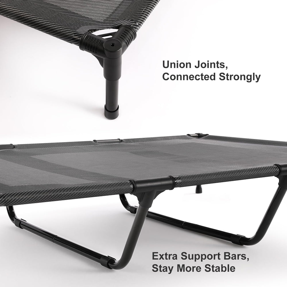 Petizer Teslin fabric bed shows breathable airflow for comfortable outdoor lounging
