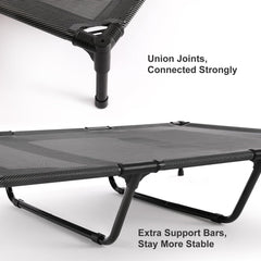 Petizer Teslin fabric bed shows breathable airflow for comfortable outdoor lounging