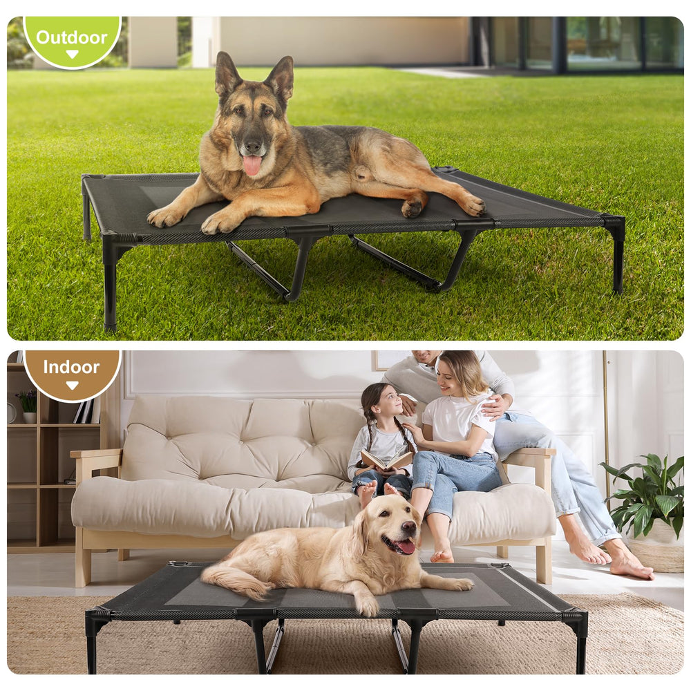 Petizer indoor-outdoor bed cot illustrates versatile use for travel and home