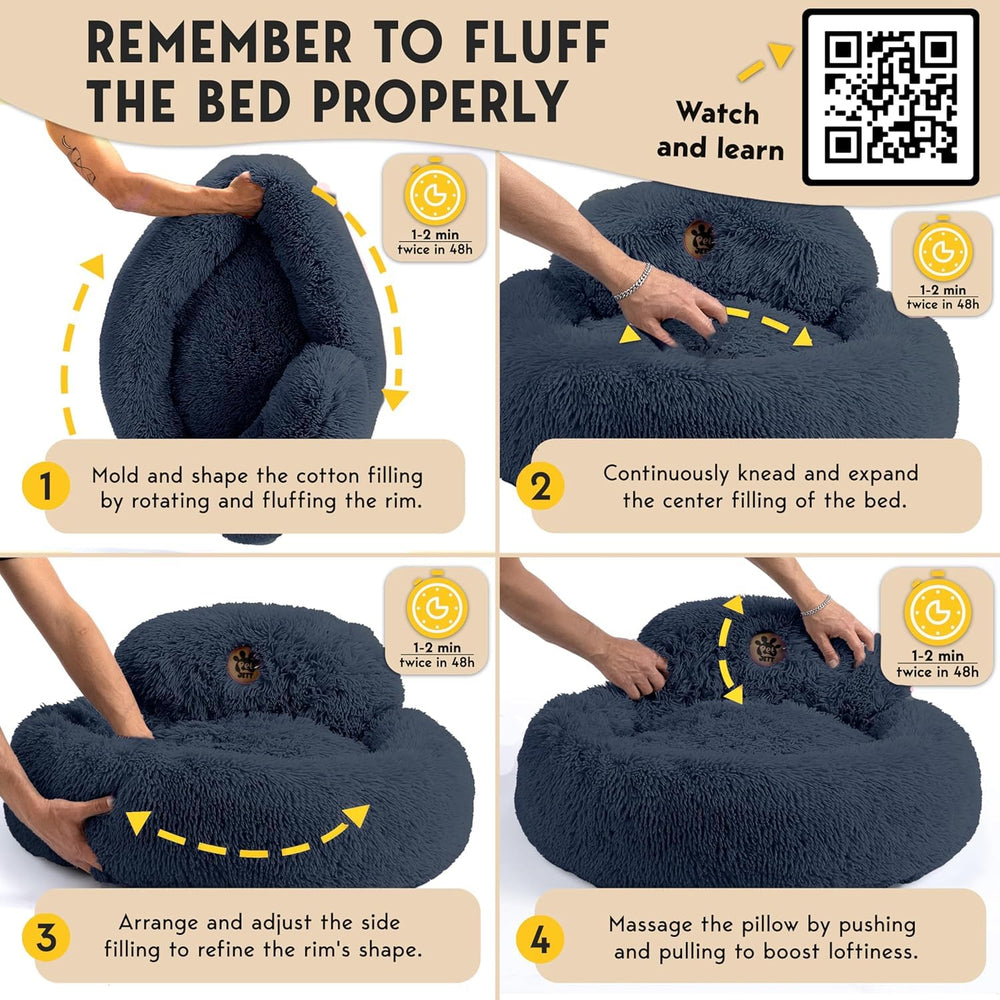 PET JETT Donut Bed washable design promotes easy cleaning and quick refresh.