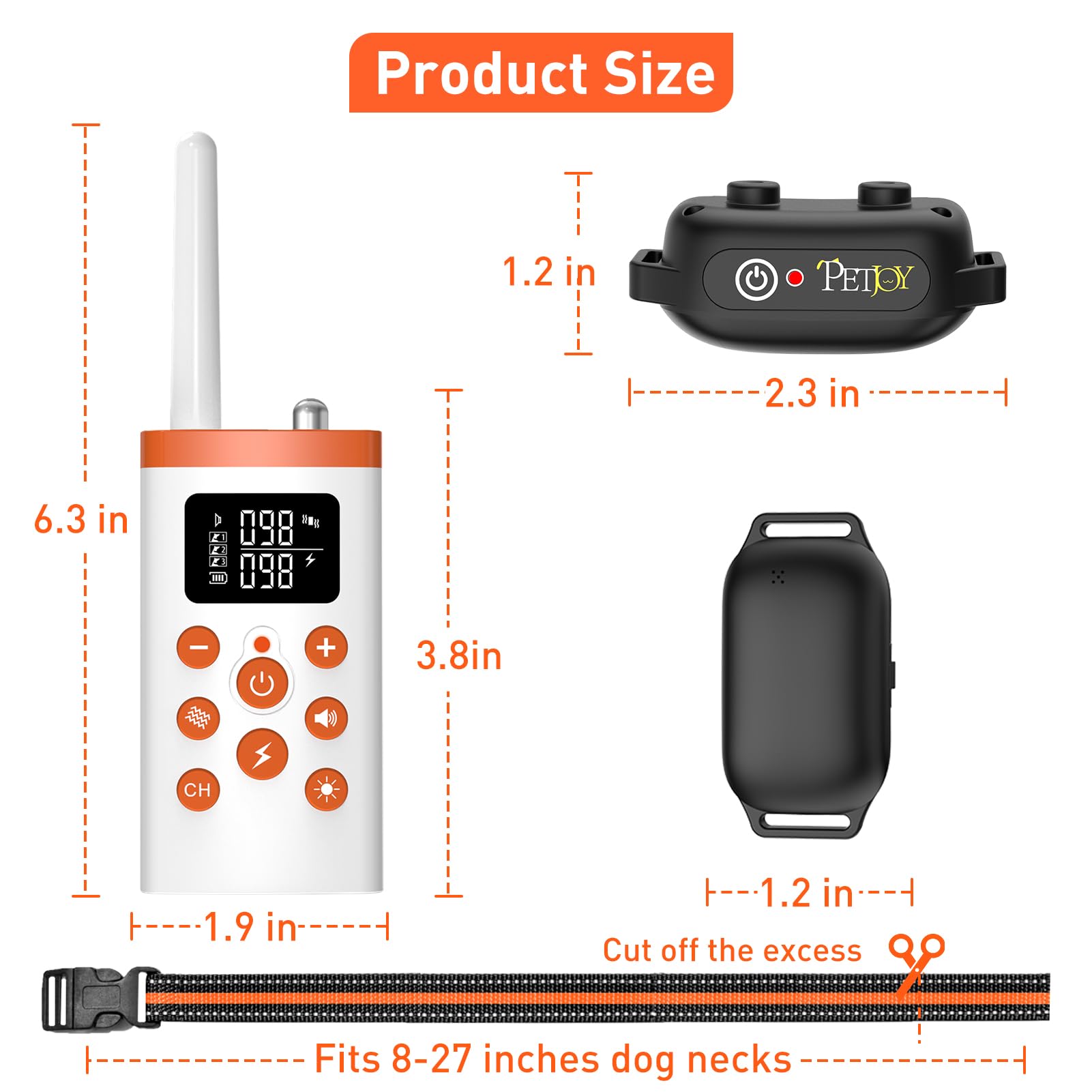 PetJoy control range up to 3300 ft for flexible training
