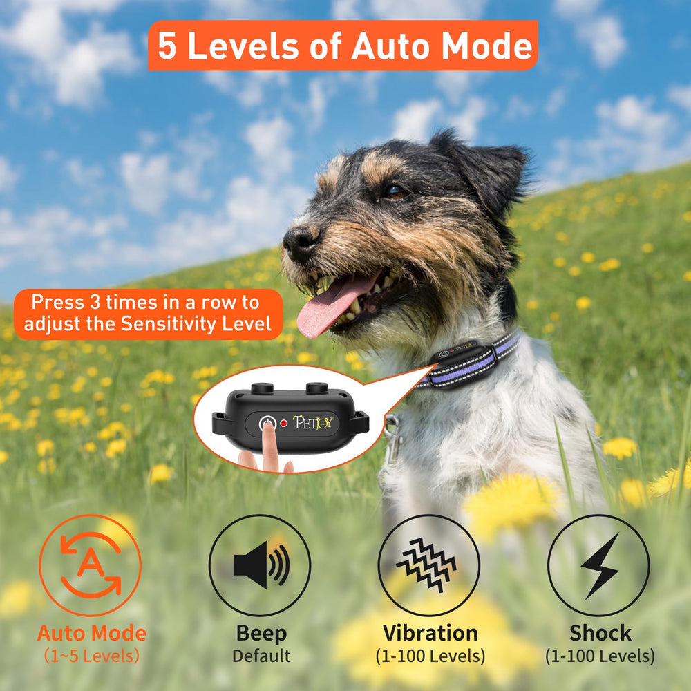 PetJoy training collar with four stimulation modes for dogs