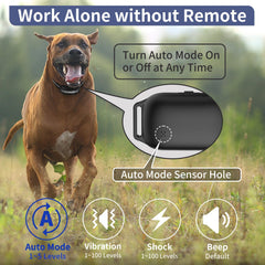 PetJoy Automatic mode button close-up illustrating multiple stimulation options.