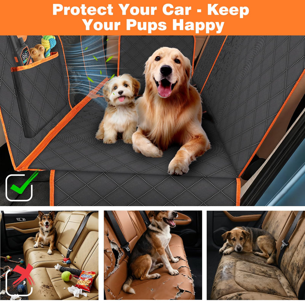 PetJoy dog car seat cover breathable vents improve airflow for comfort