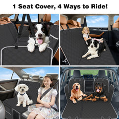 PetJoy 600D Oxford fabric resists claws and spills for durable car protection