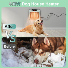 PetJoyAdd heater with 300W and 600W settings for customizable comfort in chilly enclosures.