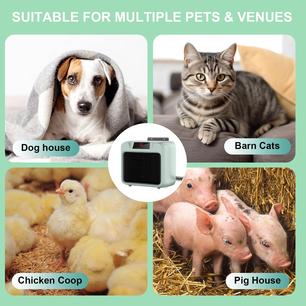 PetJoyAdd versatile heater ideal for dog houses, chicken coops, and rabbit hutches.