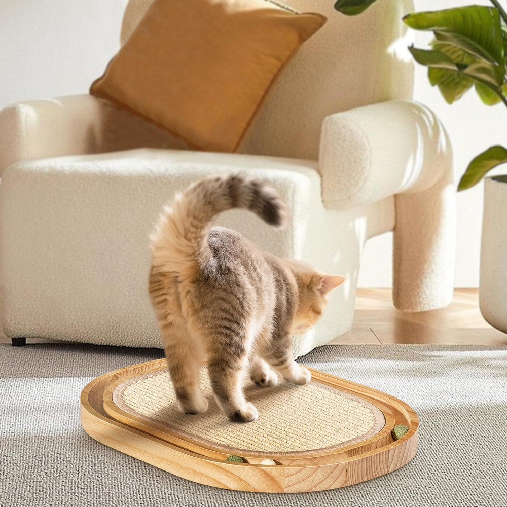 Petjoyi cat scratcher out-of-box ready for instant use.