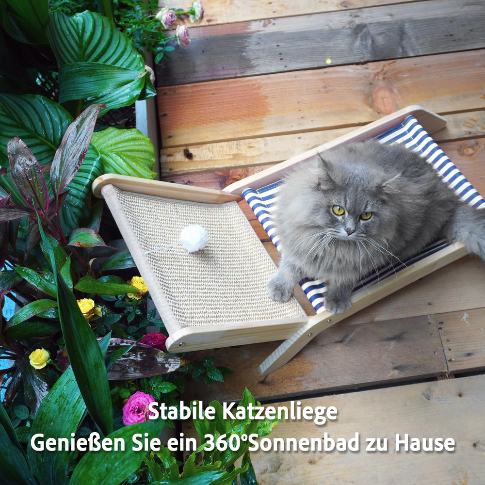 PETKARAY Beach Chair Cat Hammock anti-slip legs enhance safety during use.
