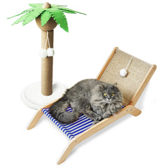 PETKARAY cat hammock beach chair for sunny naps and lounging