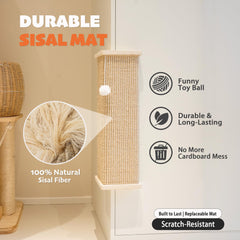 PETKARAY cat-scratcher-toy-ball-attachment shows included play ball to spark curiosity.