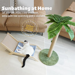PETKARAY cat scratching post beach chair design adds sunny lounging vibes for indoor cats