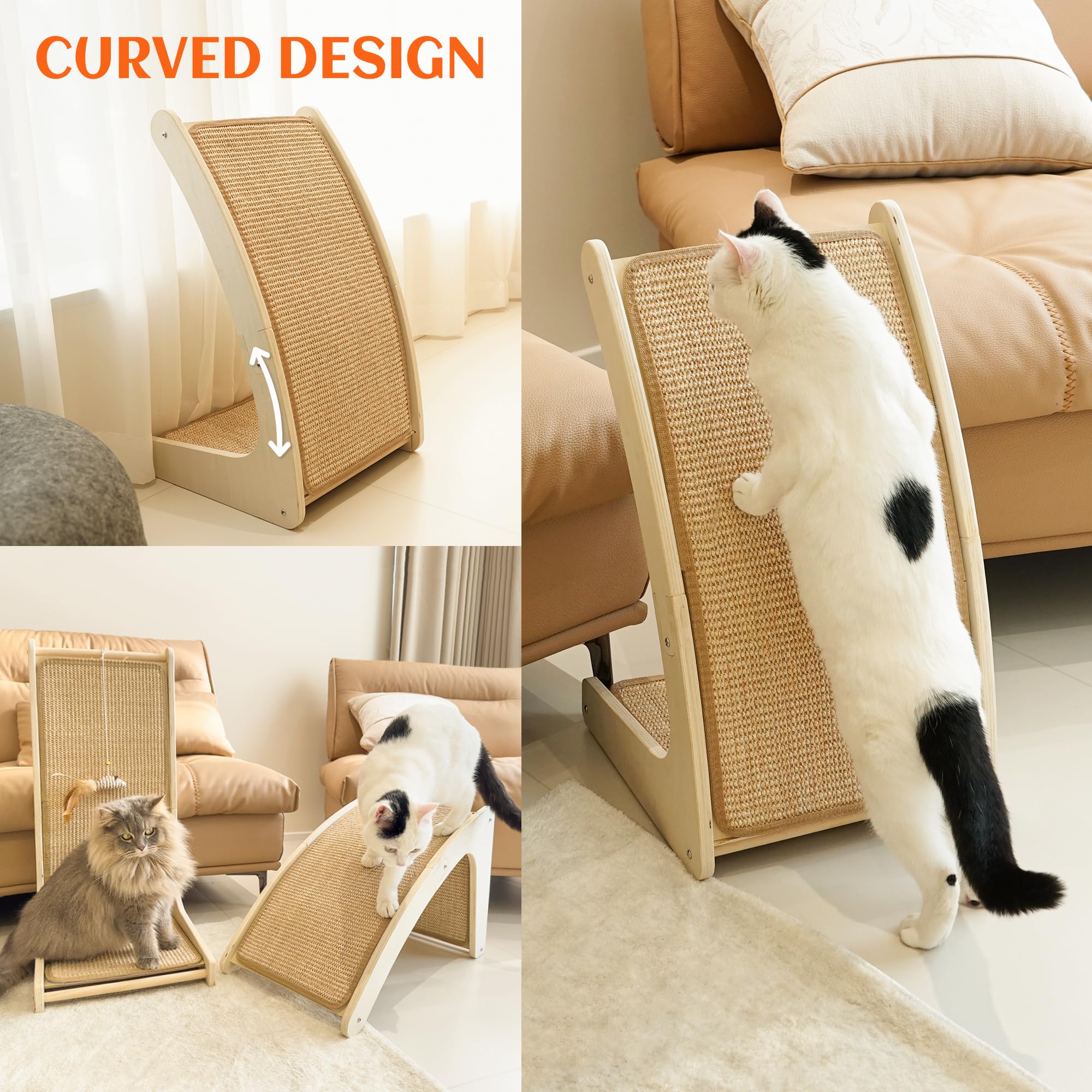 PETKARAY catnip included to invite engagement with the scratcher