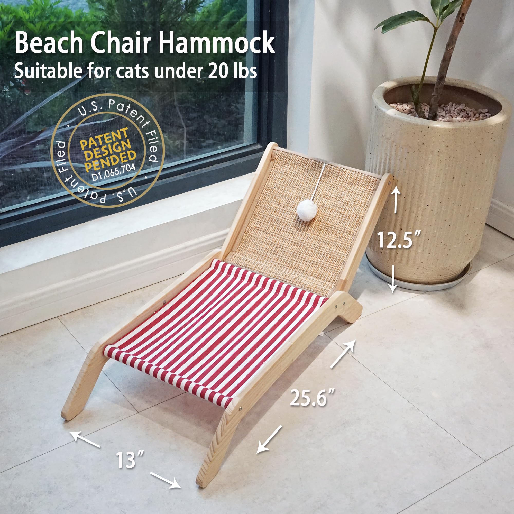 PETKARAY coconut tree scratching post adds stability and natural scratching play.