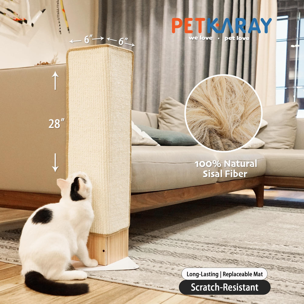 PETKARAY corner-scratcher-velcro-secure attached ensures stable use without slipping