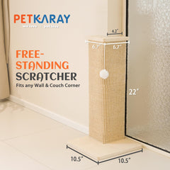 PETKARAY corner-scratcher-wall-mount shows a wall-friendly scratching surface for cats.