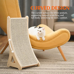 PETKARAY curved scratcher with mouse toy showcases interactive play option