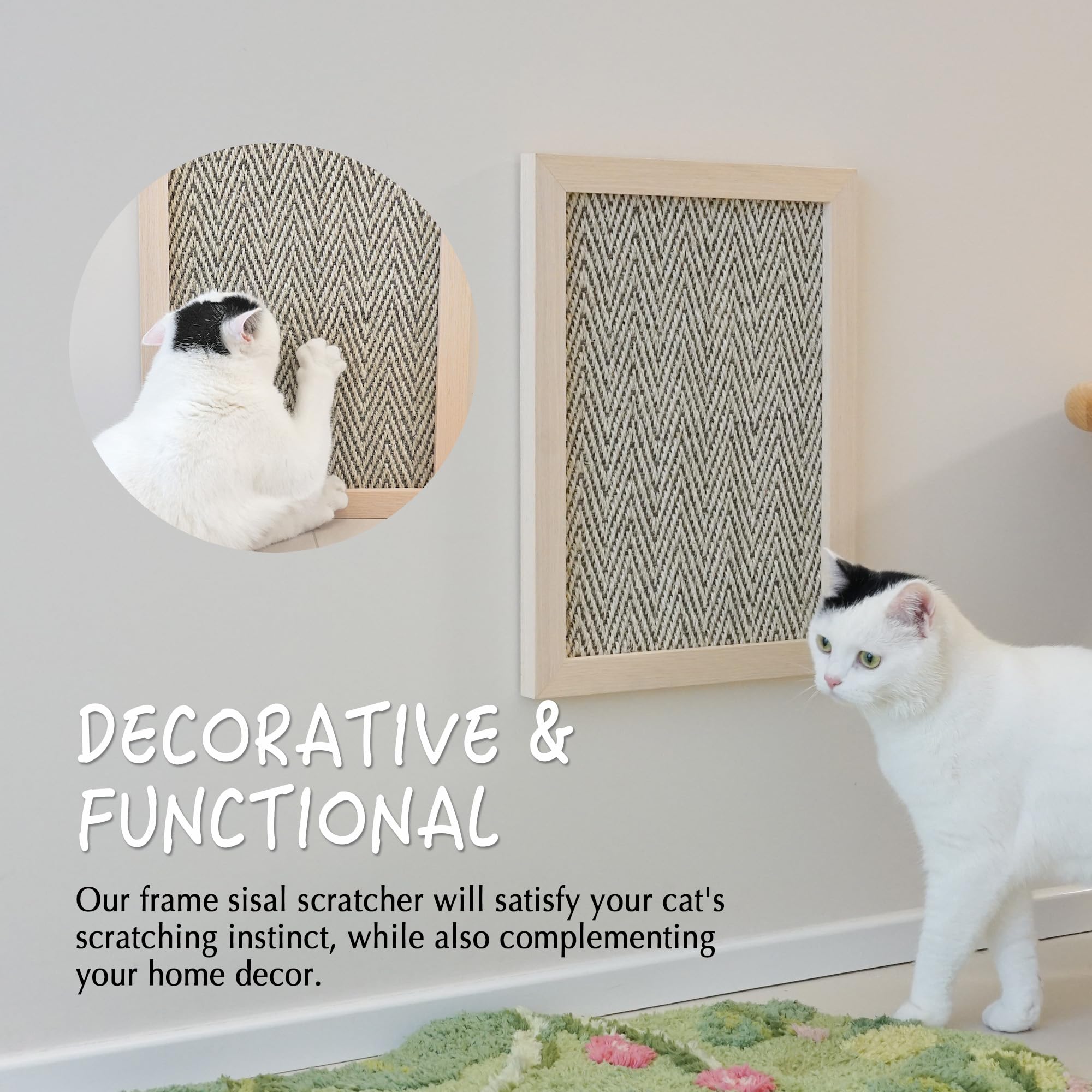 PETKARAY decorative scratcher detail adds modern flair while protecting furniture