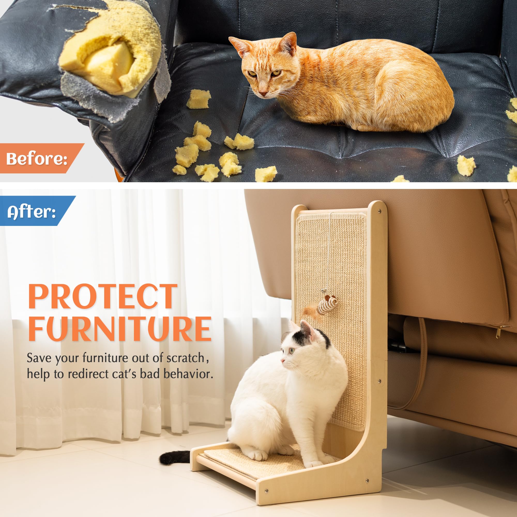 PETKARAY keeps furniture safe by redirecting scratches to the scratcher