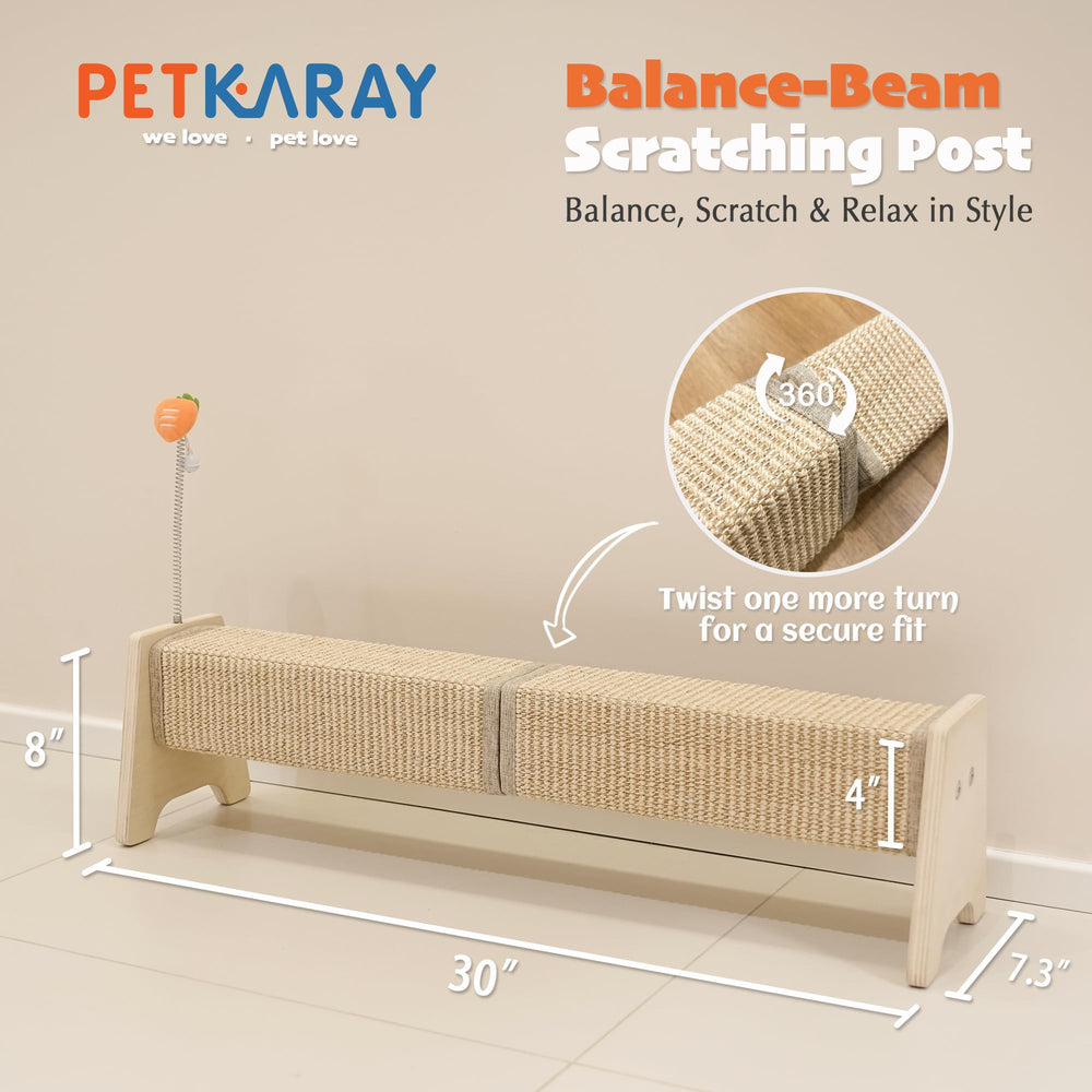 PetKARAY indoor kitten enrichment with 30-inch horizontal design.
