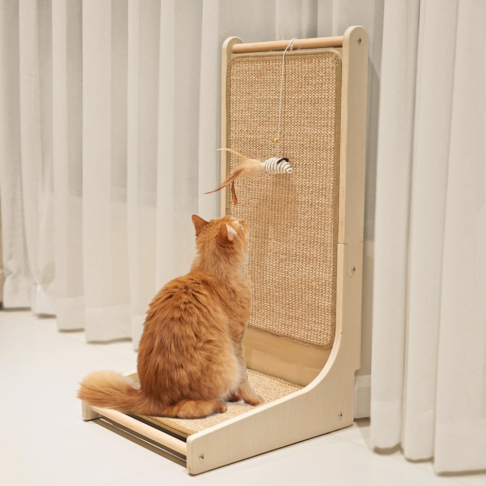 PETKARAY L-Shaped Scratchboard assembly shows easy setup and sturdy design.