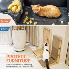 PETKARAY l-shape-scratcher vertical mode shown for space-saving placement.