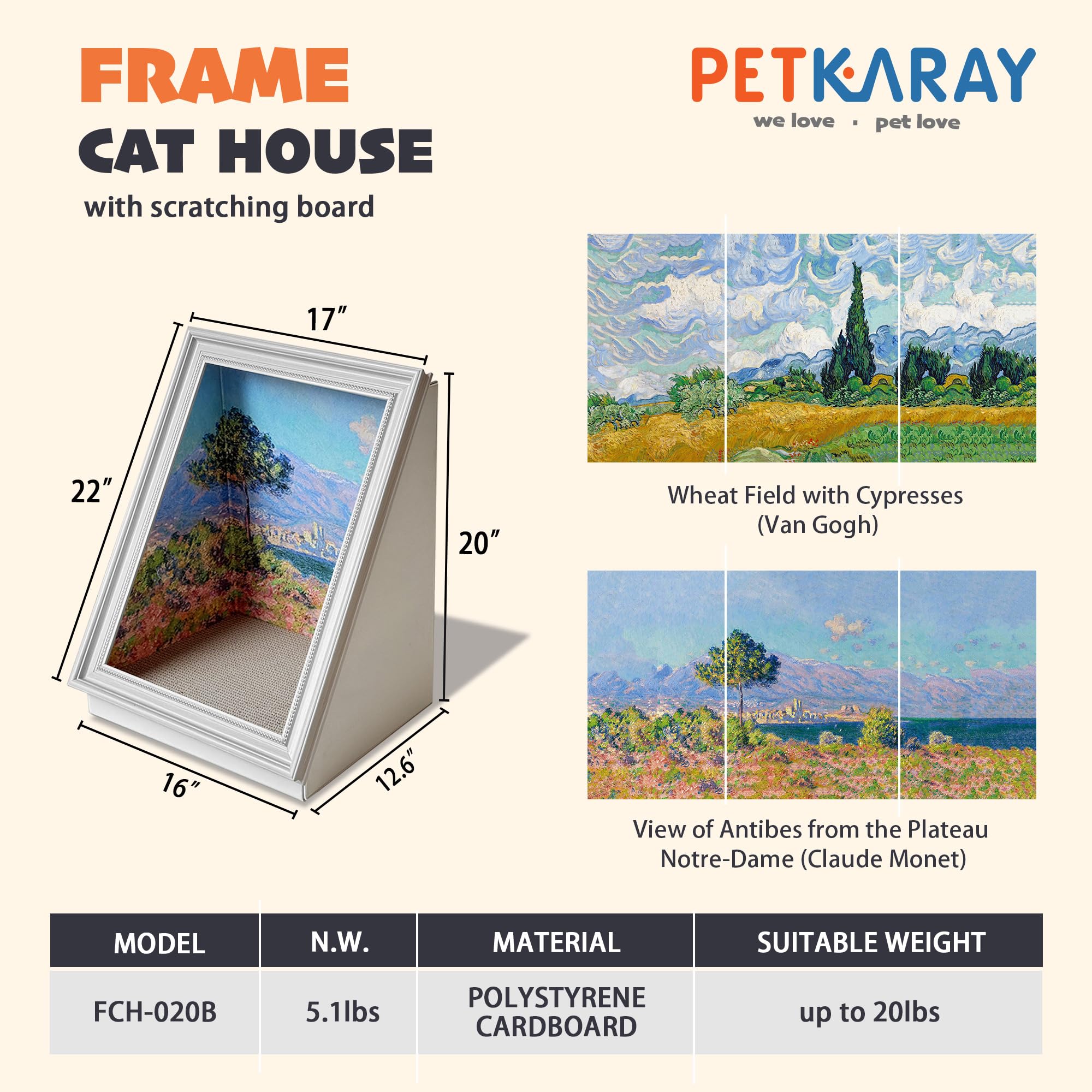 PETKARAY large-cat-cave invites pets to lounge and scratch without harming furniture.