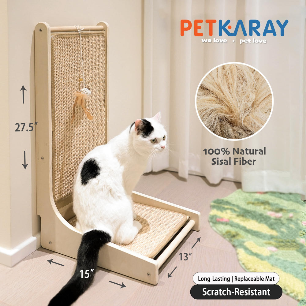 PETKARAY Natural Sisal Mats provide scratch-friendly texture for claws.