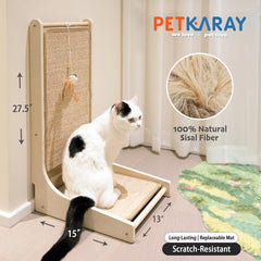PETKARAY Natural Sisal Mats provide scratch-friendly texture for claws.