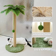 PETKARAY sisal rope with toy ball engaging cats in play